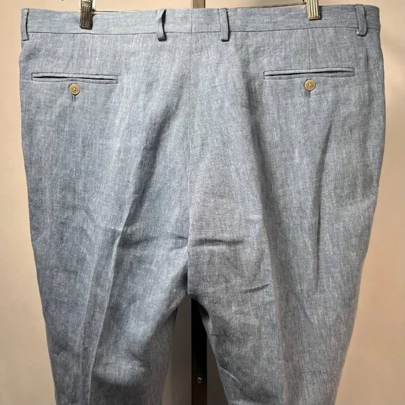 JOSEPH ABBOUD Light Blue 100% Linen 2 Piece Suit Men's 48R - Picture 13 of 16